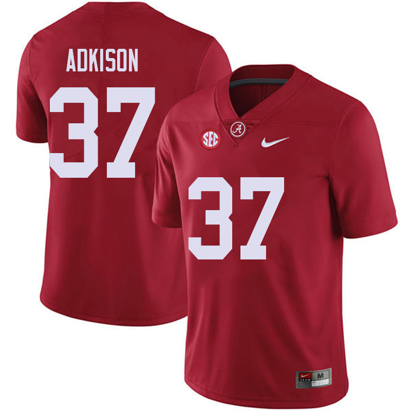 Men #37 Dalton Adkison Alabama Crimson Tide College Football Jerseys Sale-Red